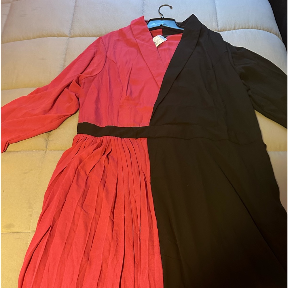 Ashley Stewart size 22/24W Black/Fuchsia Dress